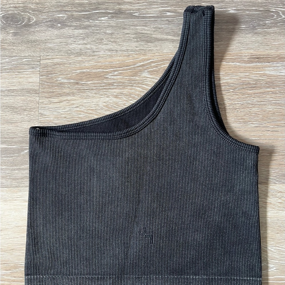 Joy Lab Active One-Shoulder Ribbed Top - Picture 3 of 4